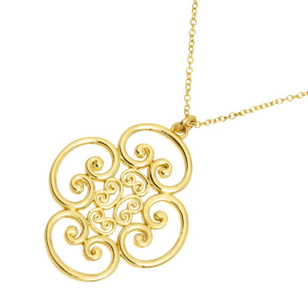 Tiffany & Co. Venezia Goldoni Quadruple Necklace 40cm 18K YG Yellow Gold 750